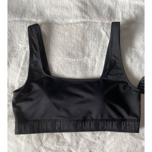 NWT Pink Victoria’s Secret Black Sports Bra